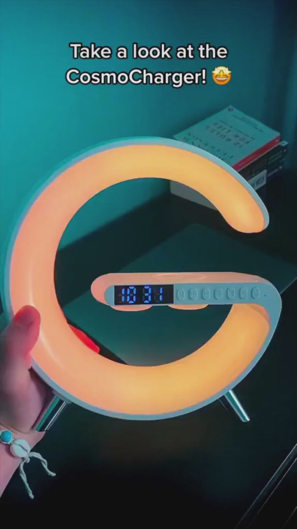 G Shape RGB Lamp With Wireless Charger & Bluetooth Speaker