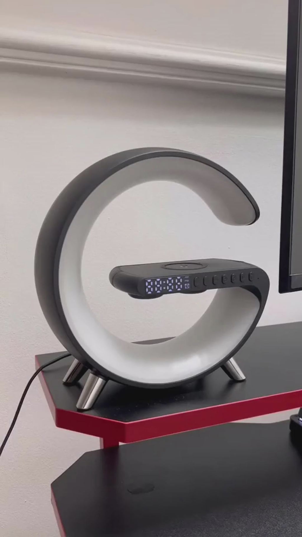 G Shape RGB Lamp With Wireless Charger & Bluetooth Speaker