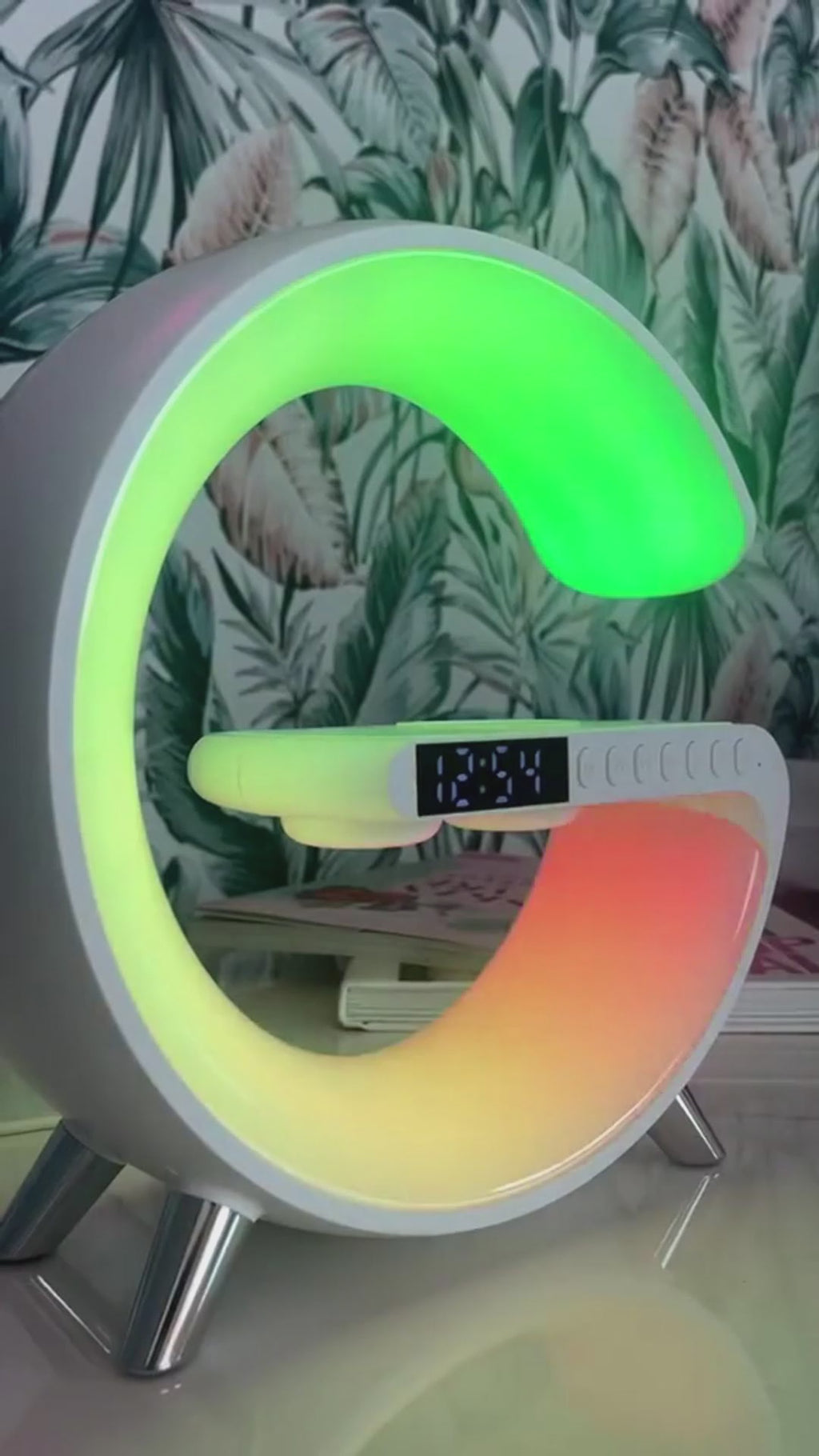 G Shape RGB Lamp With Wireless Charger & Bluetooth Speaker
